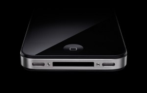 picture of the bottom and home button of the iPhone 4