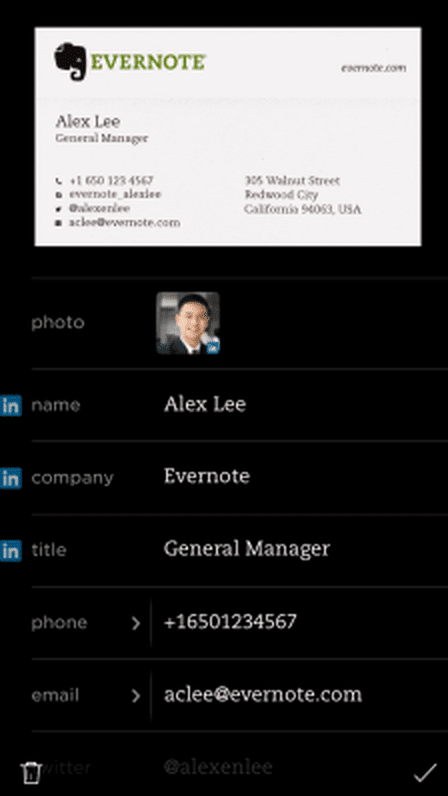 linkedin evernote