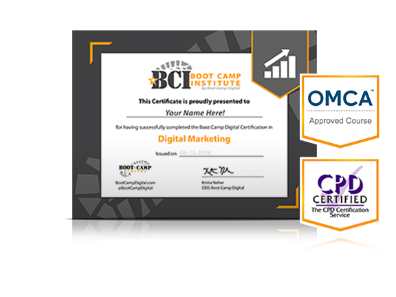 Mockup Certificate Digital Marketing Plus Accreditations