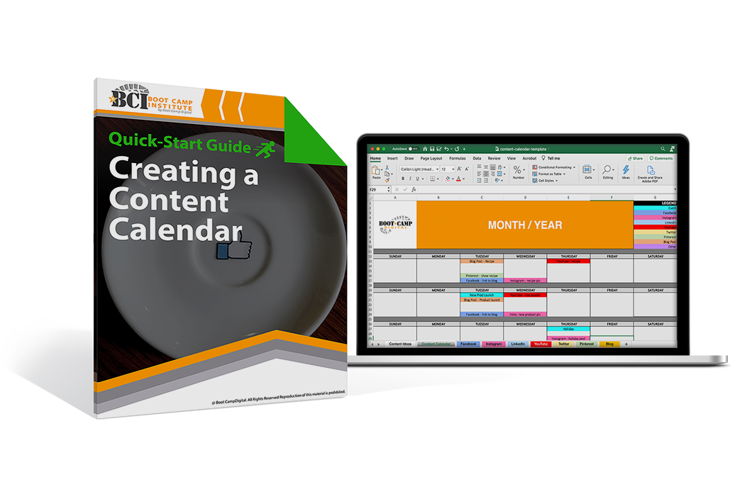 free content Calendar template