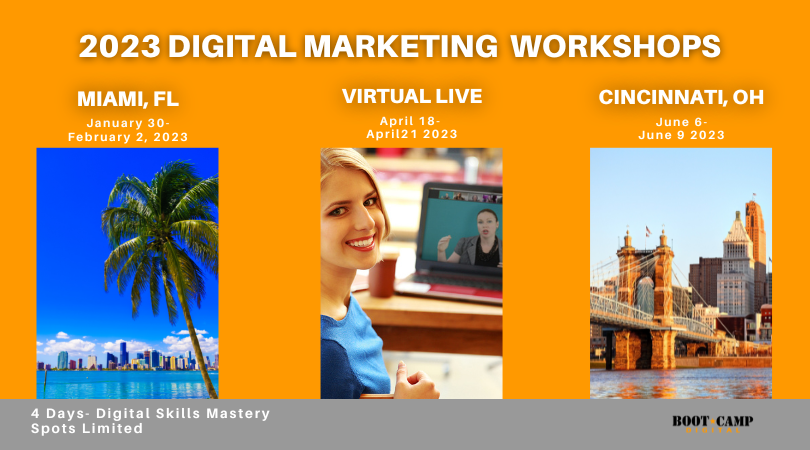 2023 4 Day Digital Marketing Workshop Dates