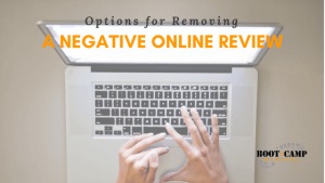 What options do you have for removing a negative online review?