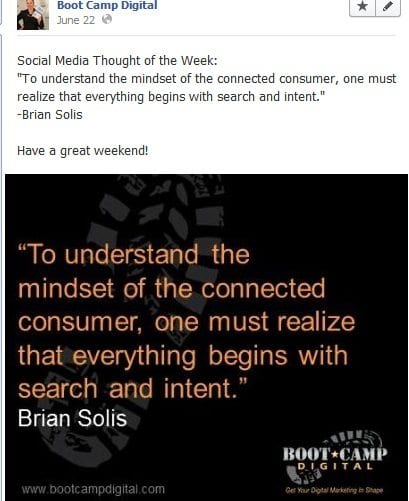 facebook post example