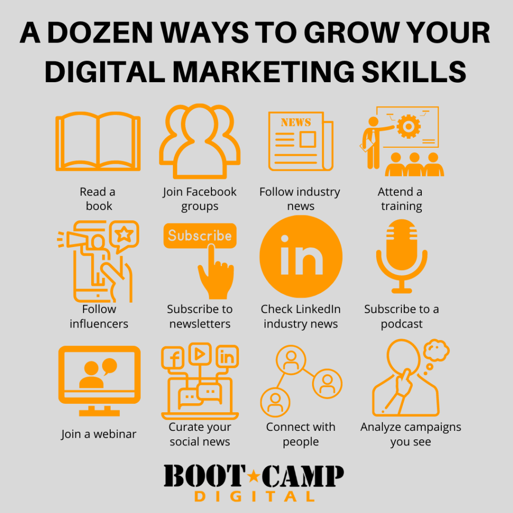 12 ways to grow your digital marketing skills (infographic)