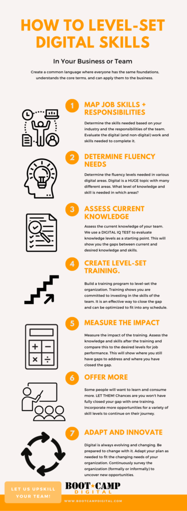 How to level set digital skills infographic