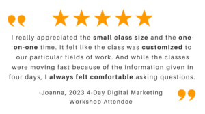 Joanna 4 day Boot camp Testimonial 300x167 1