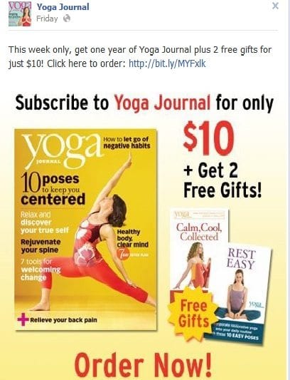 yoga journal facebook post