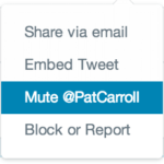 twitter update, mute