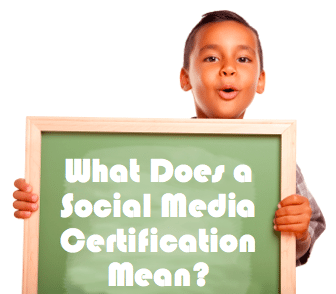 What does a social media certification mean