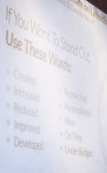 Tips for LinkedIn - Use these words on your profile