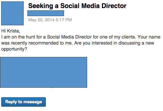 linkedin message short