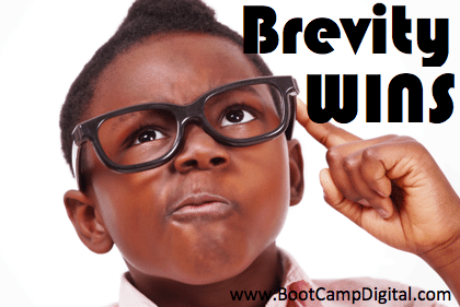 Brevity Wins social media tip