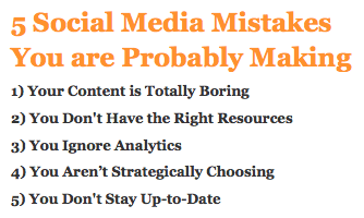 5 Social Media Mistakes You are Probably Making