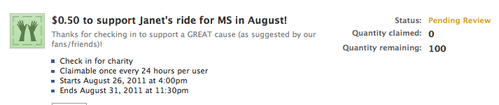 support janet's ride for MS