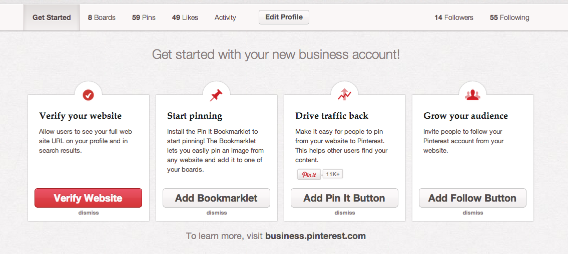 pinterest setup