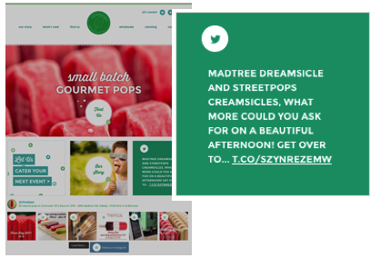 embed social media activity onto your site