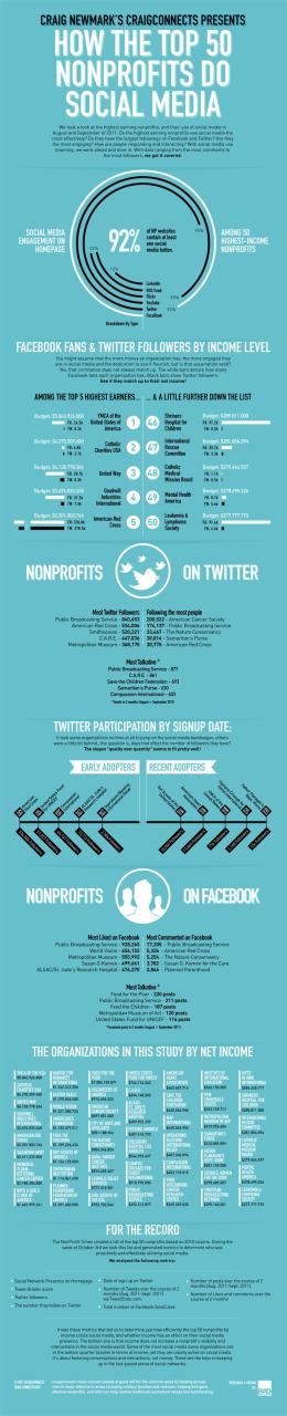 non profits using social media infographic