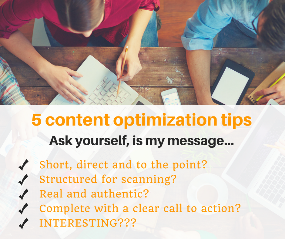 5 content optimization tips