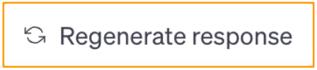 Regenerate response button in ChatGPT